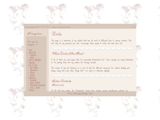 links screenshot