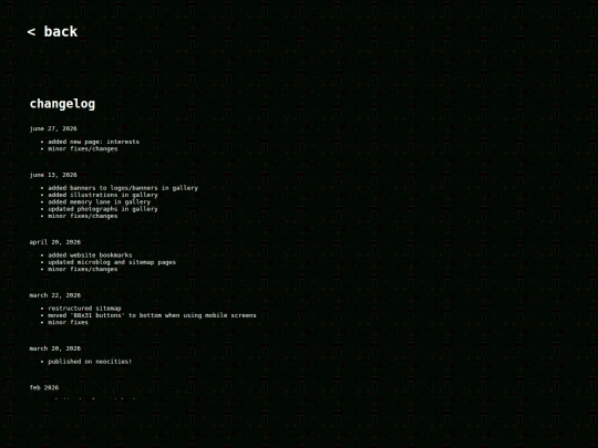 changelog screenshot