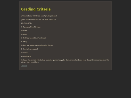 games/gradingcriteria screenshot