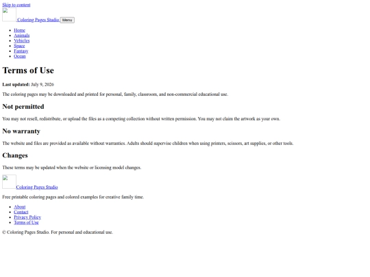 terms screenshot