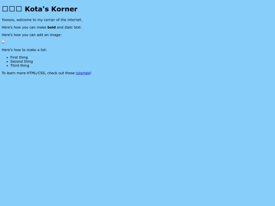 index screenshot