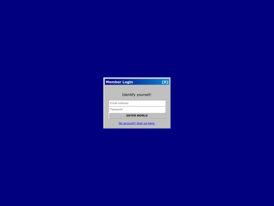 login screenshot