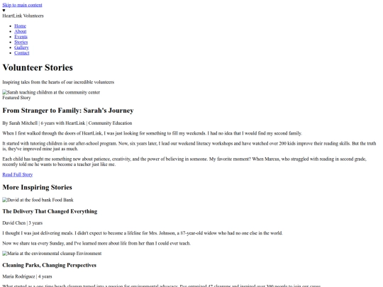LexingVolunteerWebsite/stories screenshot