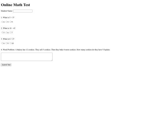 LexingYangMathTest screenshot