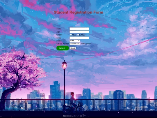 task/Regform screenshot