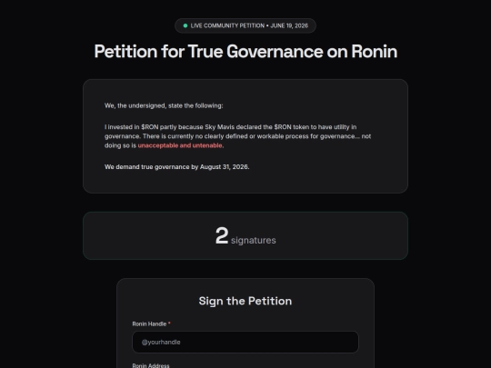 petition screenshot