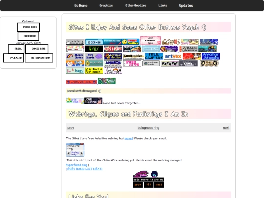 links screenshot