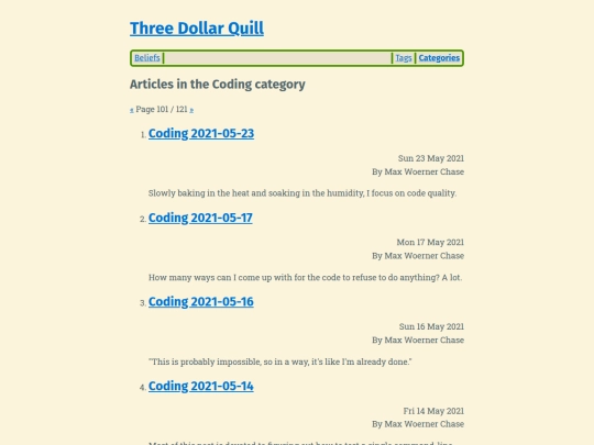 category/coding101 screenshot