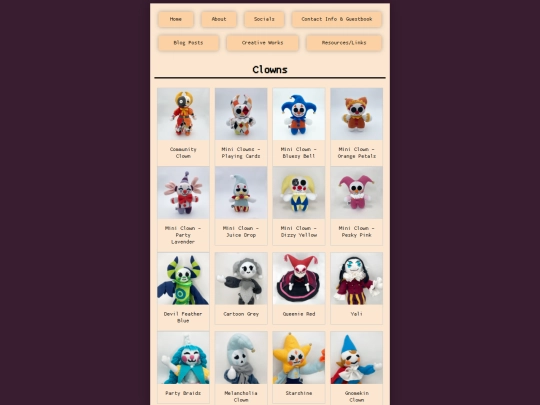 blog/creativeworks/plushclowns screenshot