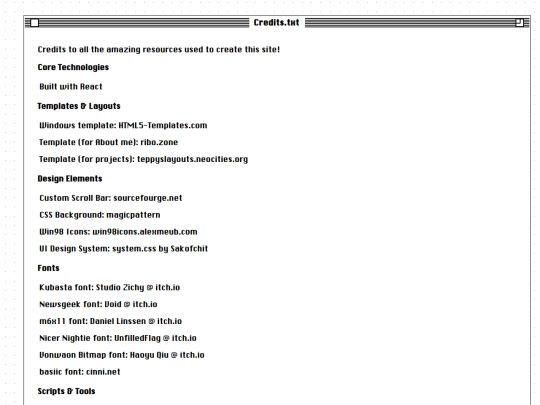 links screenshot