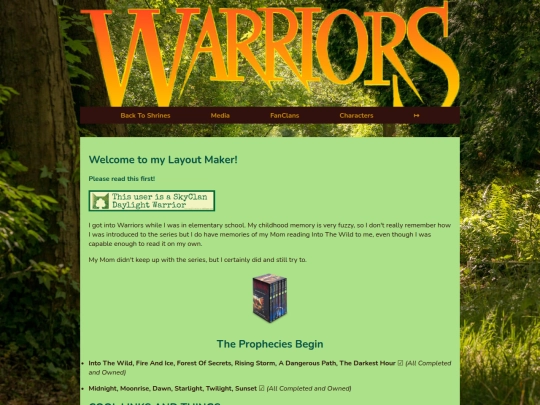 fandoms/Warriors screenshot