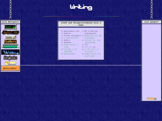 writing screenshot