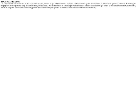 Amenazas screenshot