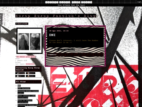 myspace/blogs/blog screenshot