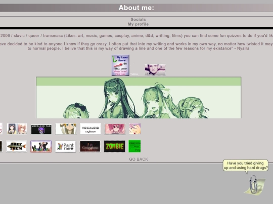 AboutMe screenshot