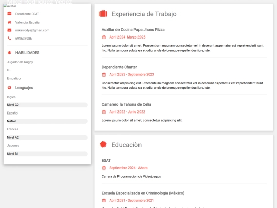 TareaCV screenshot