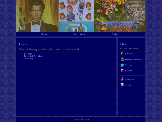 links screenshot