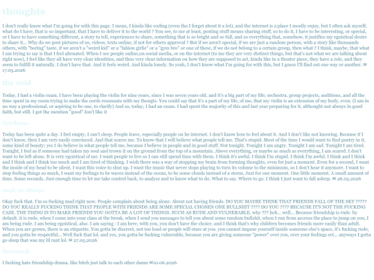 personnal_diary screenshot