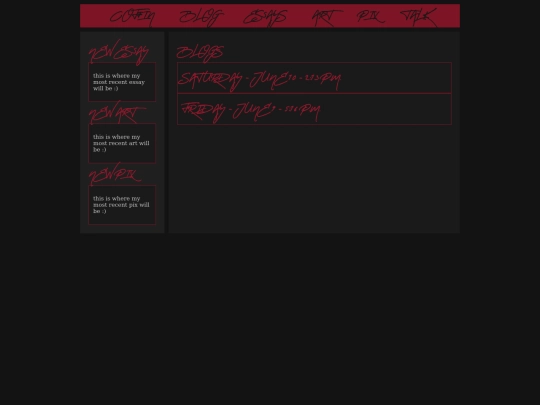 blog screenshot