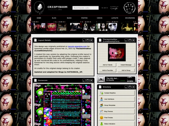 layouts/blog-themes/code/Scenecore screenshot