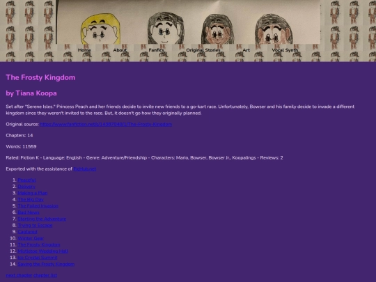 Fanfics/thefrostykingdom screenshot
