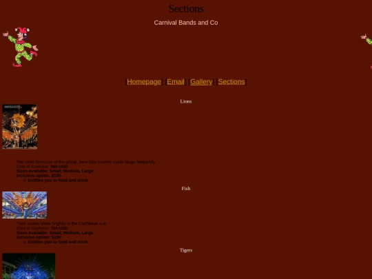 sections screenshot