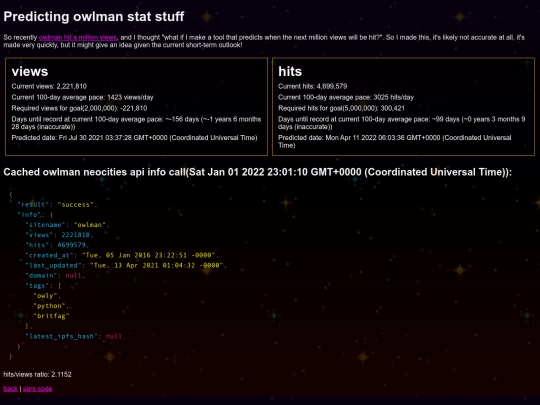 statrecordpredictor screenshot