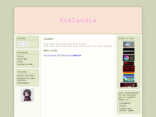 links screenshot