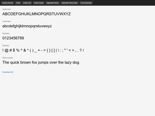 fonttest screenshot