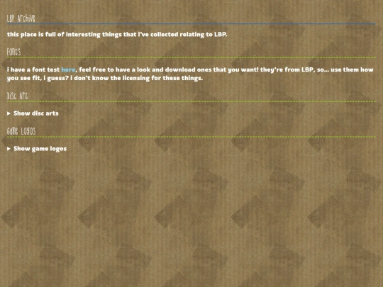 lbparchive screenshot