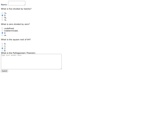mathquiz screenshot