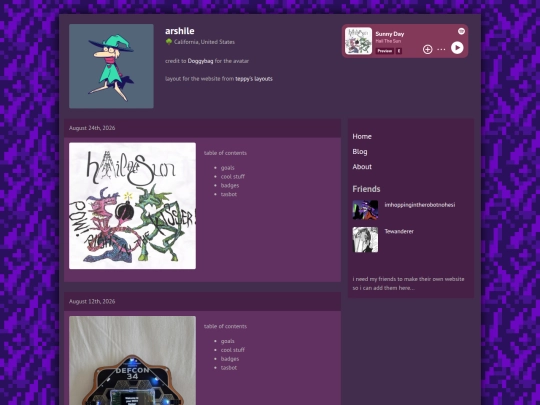 blog screenshot