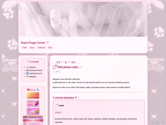 links screenshot