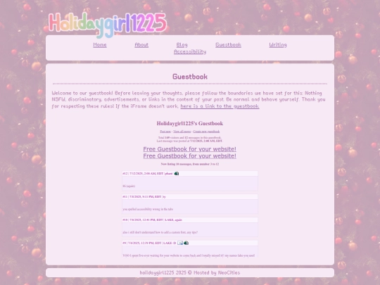 guestbook screenshot