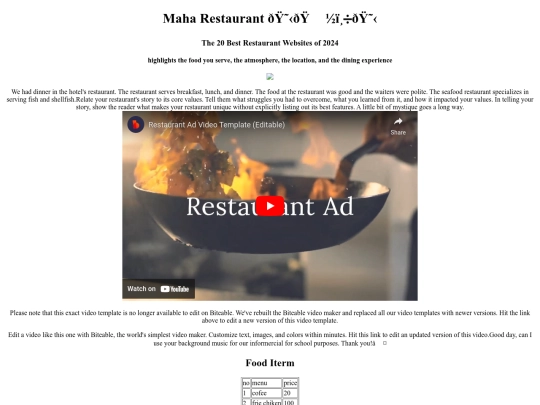 Restaurent/submit screenshot