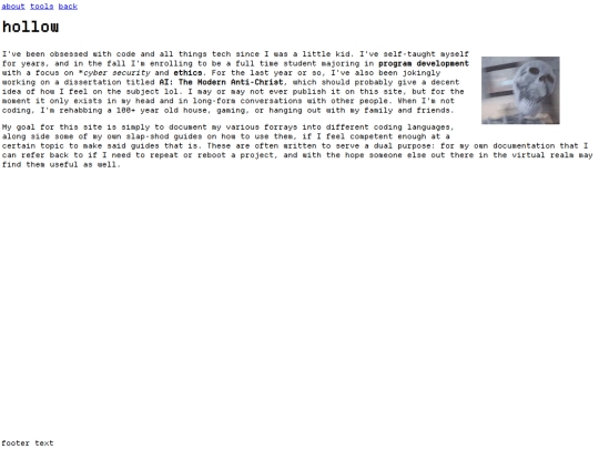 pages/about screenshot