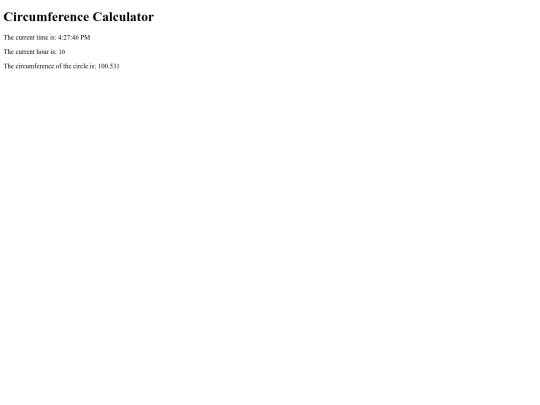 circumference  screenshot