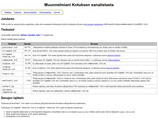 kotuslistat screenshot