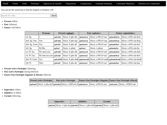 verbs/aphad screenshot