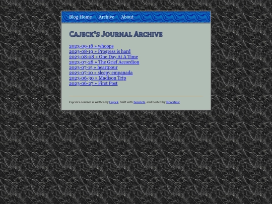 Blog/archive screenshot