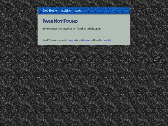 Blog/not_found screenshot