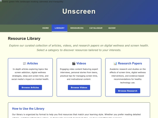 library screenshot
