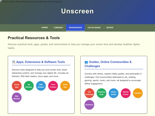 resources screenshot