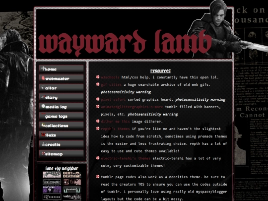 links screenshot
