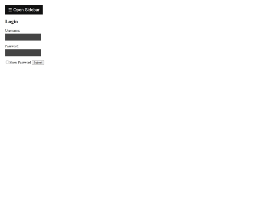login screenshot