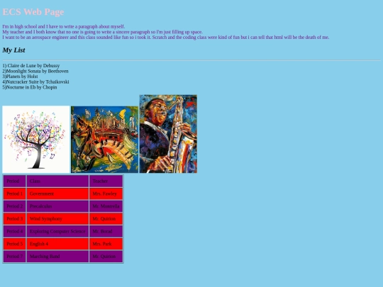 web page screenshot