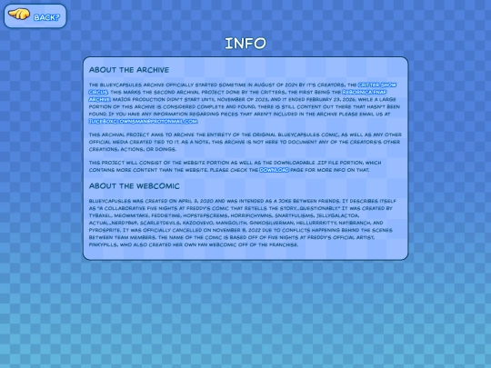 info screenshot