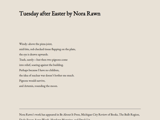 tuesday-after-easter-by-nora-rawn screenshot