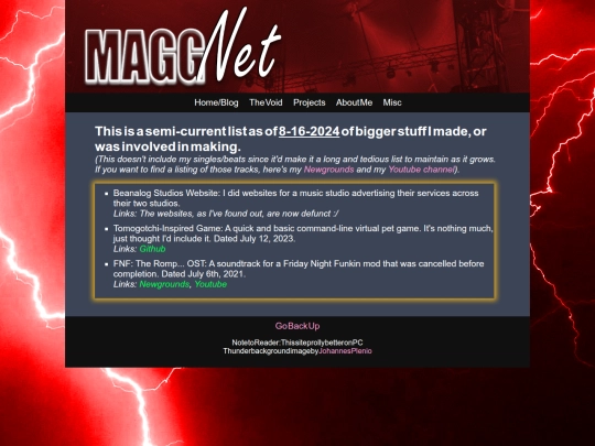 projects screenshot