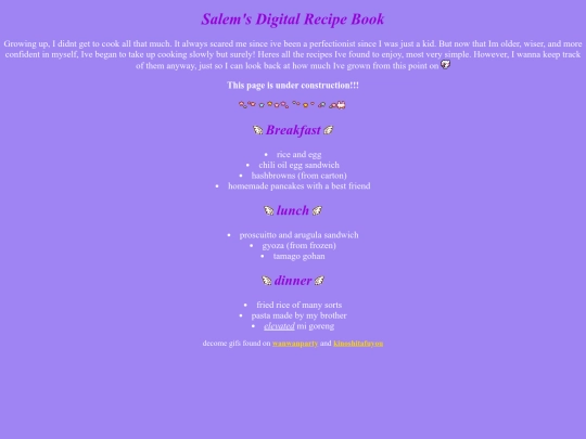 recipes screenshot